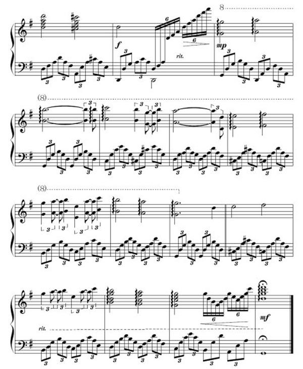 爱的喜悦 钢琴曲谱